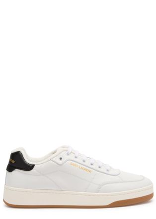 Saint Laurent SL61 Panelled Leather Sneakers - White And Black - 44 (IT44 / UK10)