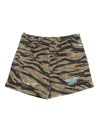 Gallery Dept. x Josu&eacute; Thomas elasticated camouflage-pattern track shorts - Verde