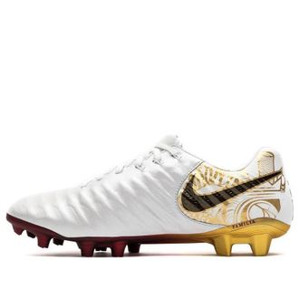 Nike TIEMPO LEGEND VII SE FG Firm Ground White Mtlc Vivid Gold 897796-102