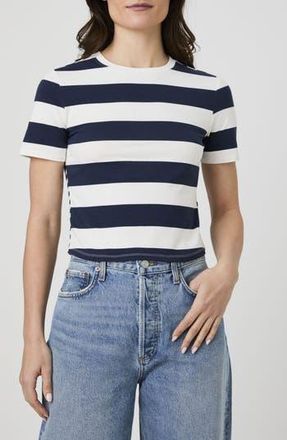 French Connection Rallie T-Shirt in Navy Mix Stripes at Nordstrom Rack, Size X-Small