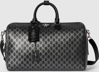 Gucci GG Medium Duffle Bag, Black, Fabric