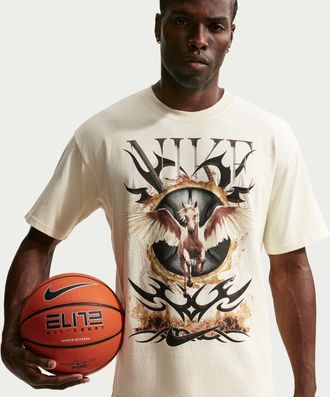 Nike Mens Basketball T-Shirt in White | II0677-113