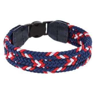 Trafalgar Store Rayden 18mm Mixed Colors Braided Golf Bracelet in Blue, Red, And White Diamond at Nordstrom