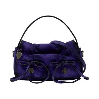 Acne Studios Multipocket Micro Crossbody Suede Bleached - female - Acne Studios - Handbags - Purple - ONE SIZE - Bags