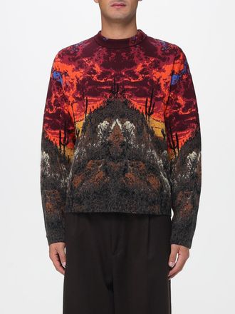 Laneus Maglia di lana a fantasia grafica Laneus