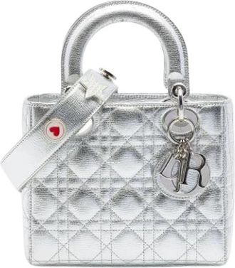 Dior Pre-owned Lady Dior - Dames - Vintage Handtas - Grijs - ONE Size - Leer - Vintage