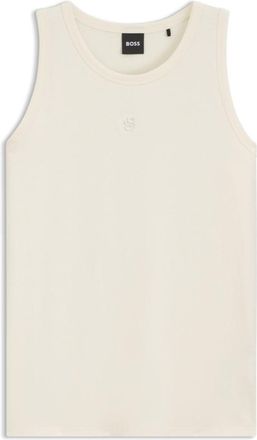BOSS Slim-fit tank top in cotton, modal, and silk