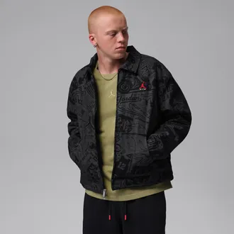 Nike Jordan Mens Jordan Brooklyn Chore Jacket in Black | IM8989-010