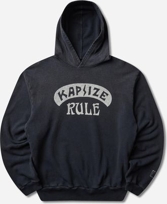 KAPITAL Men s SWT Knit Hoodie (Kapsize Rule) Black