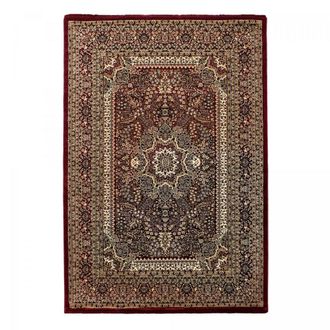 Un amour de tapis Alfombra oriental tejida, forma rectangular, rojo y azul 160x230