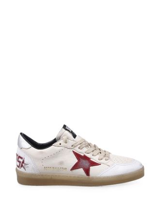 Golden Goose Beige Leather Ball Star Sneakers