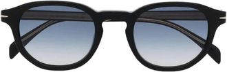 Eyewear by David Beckham 1007/S Ronde Zonnebril - unisex - Zonnebrillen - Zwart - 49 MM - Accessoires