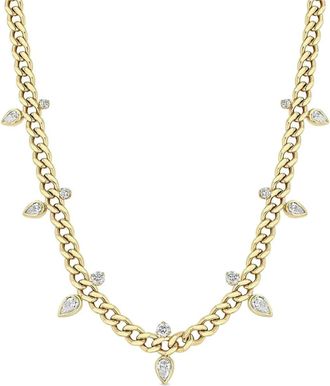 Zoë Chicco 14K yellow gold Hollow diamond necklace