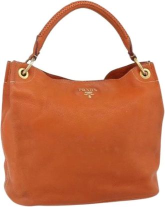 Prada Pre-owned Handbags, female, Orange, Size: ONE SIZE Pre-owned Vintage Shoulder Bag
