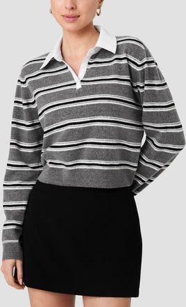 French Connection Yulia Stripe Polo Sweater in Campus Stripe at Nordstrom, Size X-Small