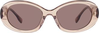 Tory Burch Brown Oval Ladies Sunglasses TY7214U 195473 53