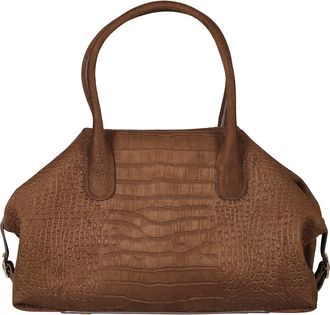 Themoir&egrave; Rocky Road Talia Trunk Medium Crocodile Suede Bag