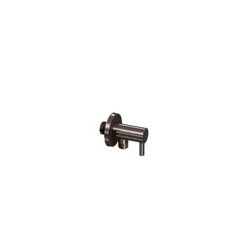 Bernacchini Hoekstopkraan - inlaat 1/2en uitlaat 3/8 incl rozet - messing Metal black
