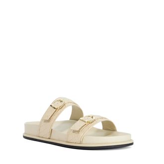 Dune London Ladies LISSONS Double Strap Slip-On Sandals Size UK 5 Flat Sandals