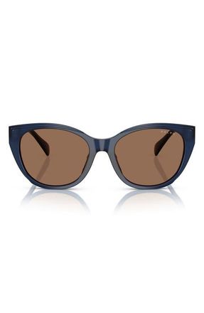 Ralph Lauren RA5324U 56mm Cat Eye Sunglasses in Transparent Opal Blu/brown at Nordstrom