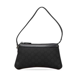 Gucci Pre-owned Shoulder Bags, female, Black, Size: ONE SIZE Pre-owned The GG Nylon Shoulder Bag