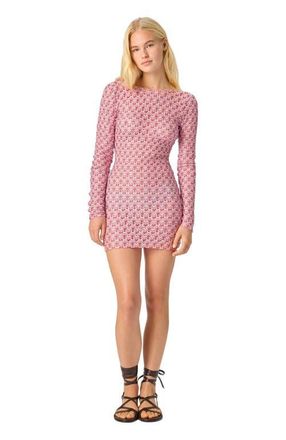 Missoni Short Lace Long Sleeve Cover-up in Red at Nordstrom, Size 40 It