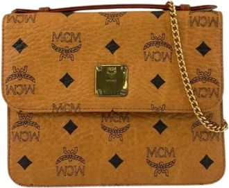 MCM Pre-owned Cross Body Bags, female, Brown, Size: ONE SIZE Pre-owned Cross Body Bag