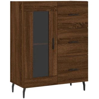 vidaXL Aparador De Madera De Ingenier&iacute;a Marr&oacute;n Roble 69,5x34x90 Cm Vidaxl