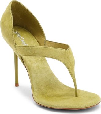 Jeffrey Campbell Rhian Stiletto Sandal in Chartreuse Suede at Nordstrom, Size 7.5