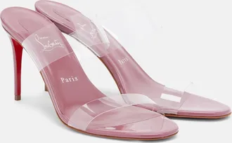 Christian Louboutin Just Nothing leather-trimmed TPU mules