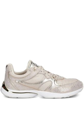 Michael Michael Kors lace-up sneakers - women - Fabric/Leather/Fabric/Rubber - 7.5 - Neutrals