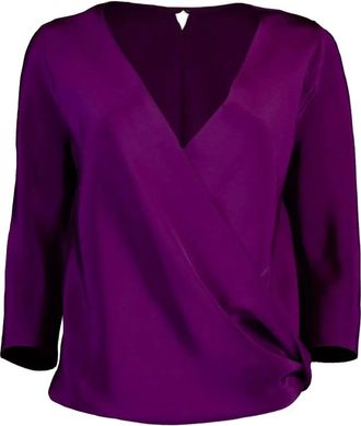 Peter Cohen Game wrap-neck blouse - Purple