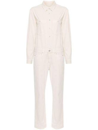 Isabel Marant Tuta intera Imane denim a maniche lunghe - Toni neutri