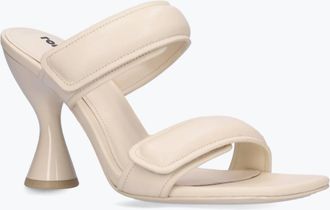Lola Cruz Womens Treviso Heeled Sandals In Off White