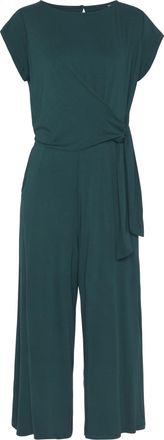 Lascana Culotte-Overall LASCANA, Damen, Gr. 34, N-Gr, blau (petrol), Jersey, Obermaterial: 95% Viskose, 5% Elasthan, unifarben, figurumspielend 7/8-L&auml;nge, Run