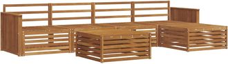vidaXL Conjunto De Sof&aacute;s De Exterior 6 Uds. Natural Vidaxl