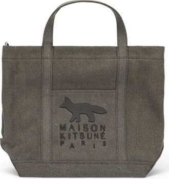 Maison Kitsun&eacute; Profile Fox Tote - - Bags - Donna - Marrone - ONE SIZE