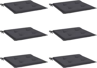 vidaXL Cojines Silla De Jard&iacute;n 6 Uds Tela Oxford Antracita 50x50x4 Cm Vidaxl