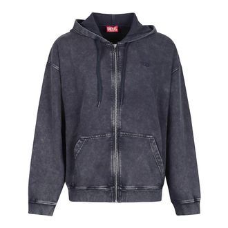 Diesel S-Boxt Hood Zip Sweatshirt - Heren - Vesten met rits - Blauw - XL - Katoen - Hoodies & sweatvesten