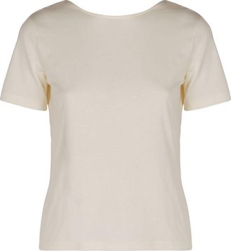 Nina Ricci Womens Cotton Crew-neck T-shirt - Ivory - Size X-Small