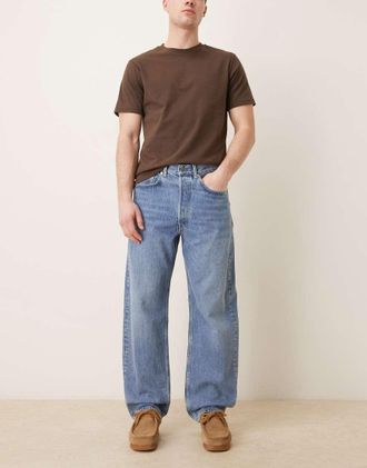 Arket Creek - Jeans affusolati a fondo ampio lavaggio blu medio