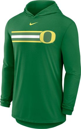 Nike Oregon Primetime Pattern Nike Mens Dri-FIT College Long-Sleeve Hooded T-Shirt in Green | 01NB30DUON-CZH
