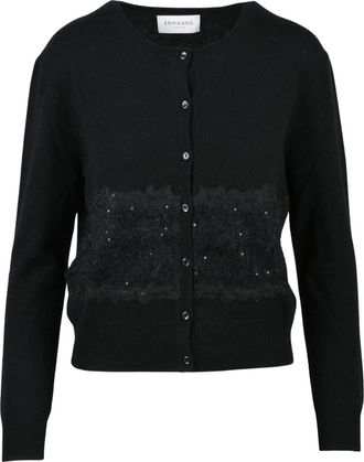 Ermanno Scervino Dames, Truien, Zwart, Maat: L Poliester
