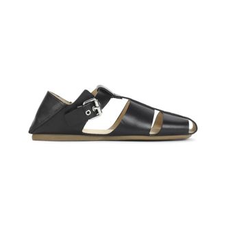 Christophe Lemaire Flat Sandals, male, Black, Size: 10 US Fisherman Slip-On Sandals