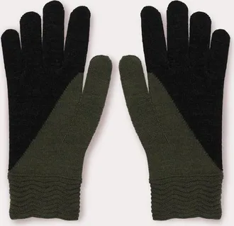 Seymoure Merino Wool Tech Gallery Colorblock Gloves in Heather Black/heather Agave at Nordstrom