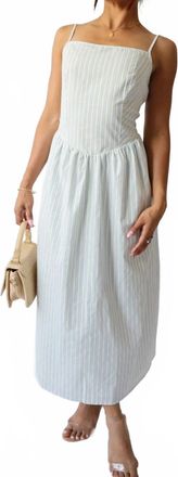 Gilli Portofino Stripe Sundress In Ecru/ Blue