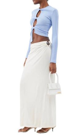 CHRISTOPHER ESBER White Orbit Skirt Size S