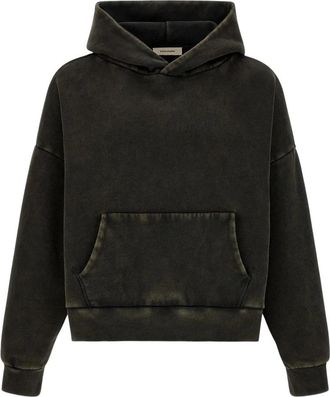 Entire studios Sudadera con capucha de punto de algod&oacute;n lavado - Sweatshirts & Hoodies - Hombre - Negro - XL