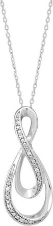 Tresorra Sterling Silver Diamond Infinity Necklace