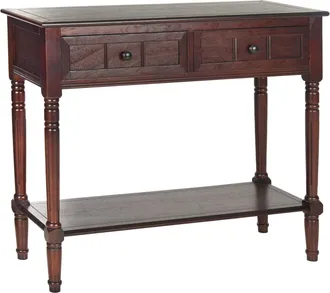 Safavieh Consolas en pino/mdf, cereza oscuro